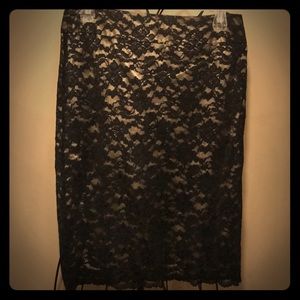 Lace pencil skirt